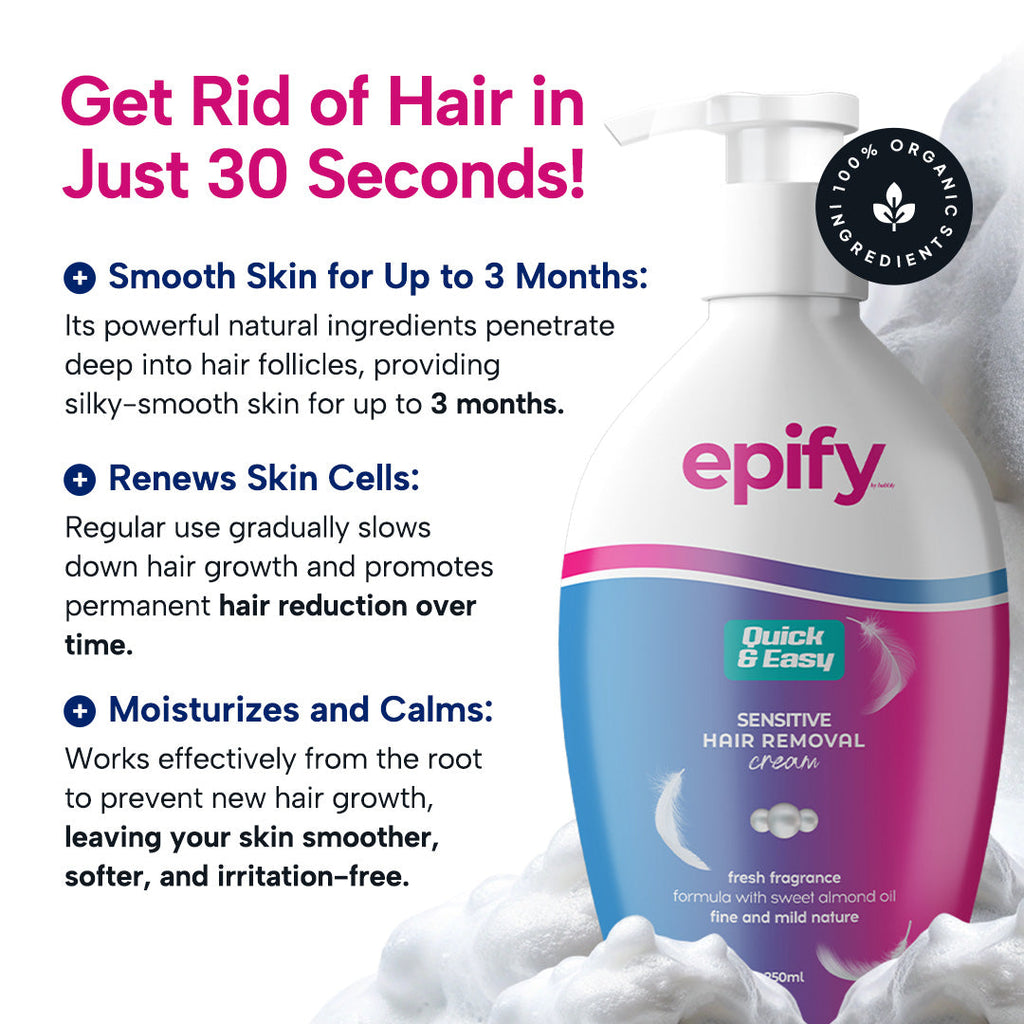 Epify Underarm Care Set, Hair Removal Cream, Glutathione Shot &amp; 3-in-1 Roll-On, 3-Step Underarm Routine