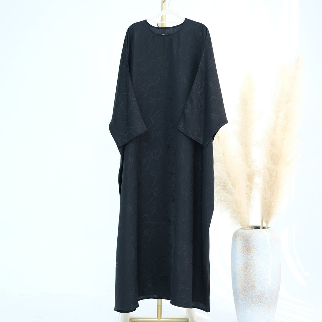 3D Jacquard Woven Satin Abaya (MA138)