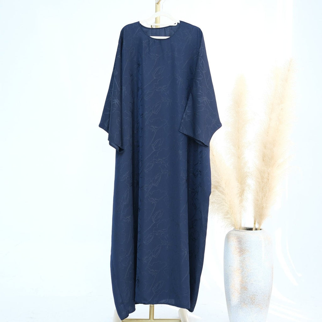 3D Jacquard Woven Satin Abaya (MA138)