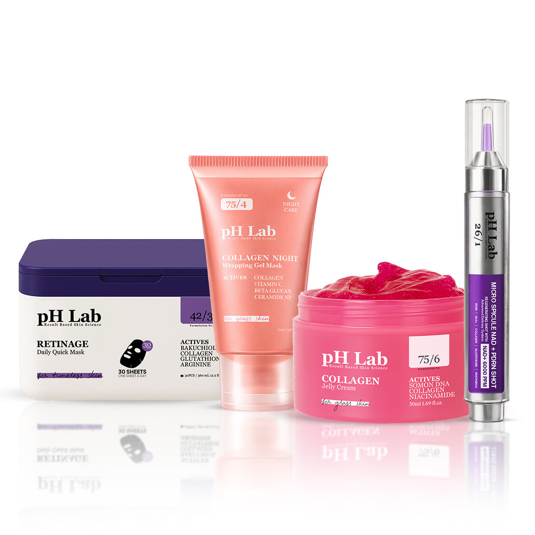 PHLab Collagen Glow Skincare Bundle, 3-Piece Routine