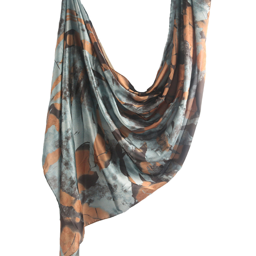 Silk Marble Print Hijab Scarf(MH209)