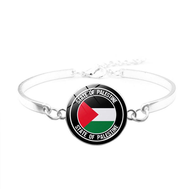 Free Palestine Bracelet | Palestinian Flag Keffiyeh Bracelet (MAC081)