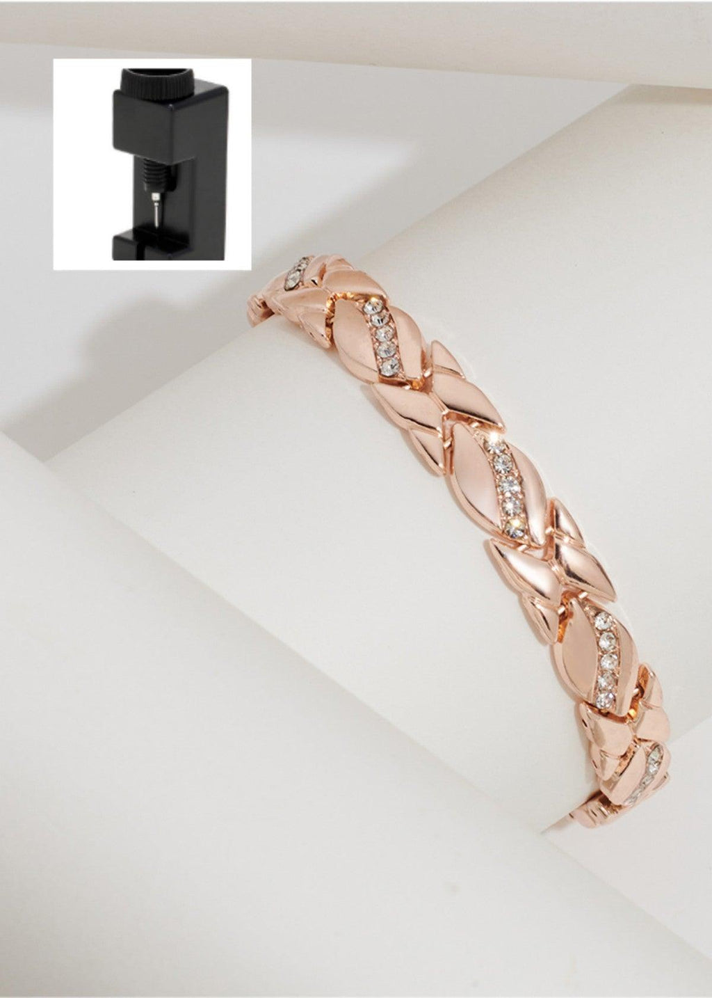 MAC083 Leaf Brushed Creative Magnet Bracelet