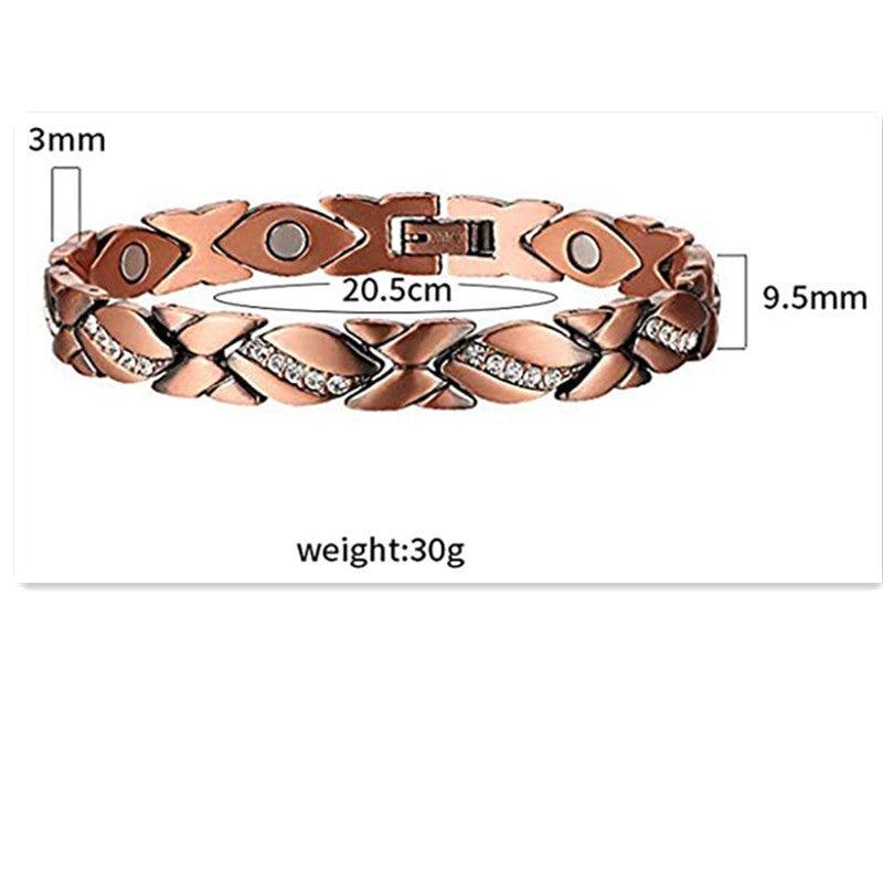 MAC083 Leaf Brushed Creative Magnet Bracelet