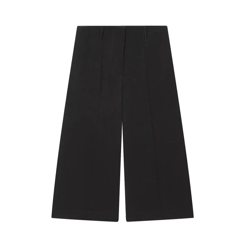 ETJ 2025 women's new fashion design three-dimensional cut high collar slim suit jacket & matching casual trousers