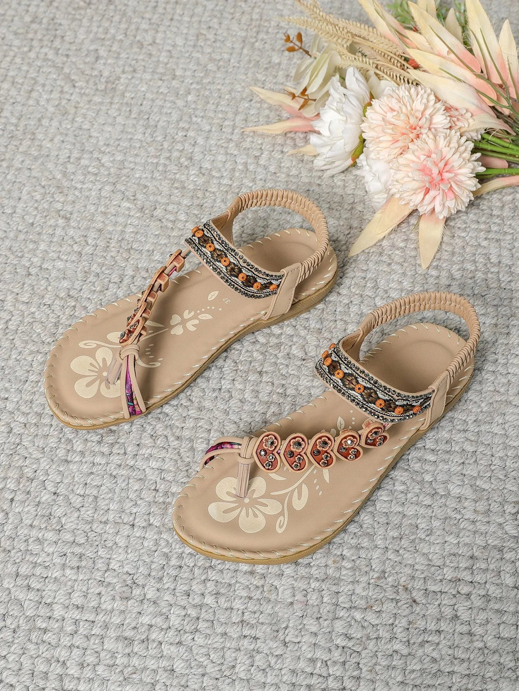 Women's Sandals Bohemian Sandals Outdoor Soft Sole Beach Sandals Platform Lightweight Women Casual Shoes Flat Plus Size Sandal