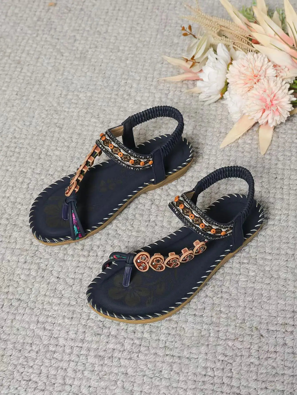 Women's Sandals Bohemian Sandals Outdoor Soft Sole Beach Sandals Platform Lightweight Women Casual Shoes Flat Plus Size Sandal