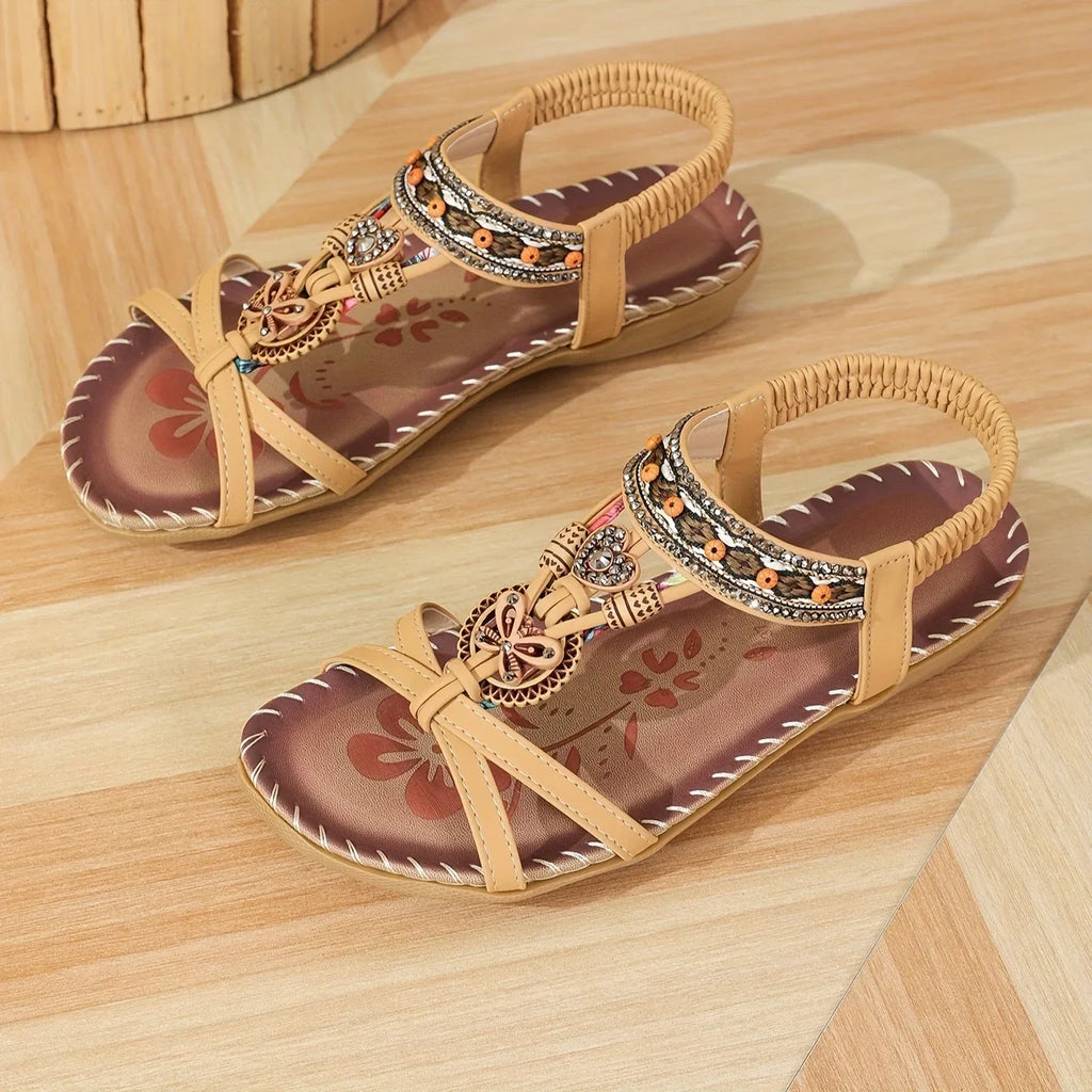 Women's Sandals Bohemian Sandals Outdoor Soft Sole Beach Sandals Platform Lightweight Women Casual Shoes Flat Plus Size Sandal