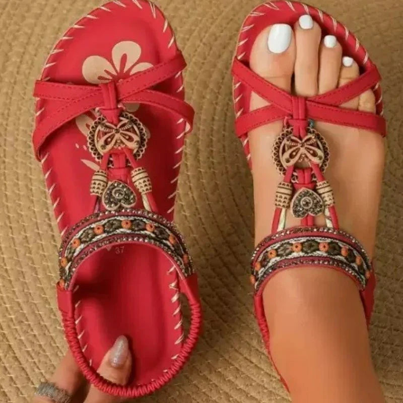 Women's Sandals Bohemian Sandals Outdoor Soft Sole Beach Sandals Platform Lightweight Women Casual Shoes Flat Plus Size Sandal