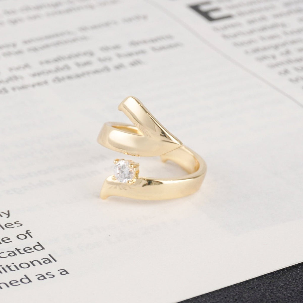 Artisan Asymmetric Diamond Ring Edgy Glamour for Standout Moments (MAC282)