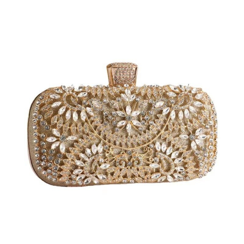 Artisan Crystal-Flower Evening Clutch Luxury Glitter Handbag for Couture & Galas (MAC274)