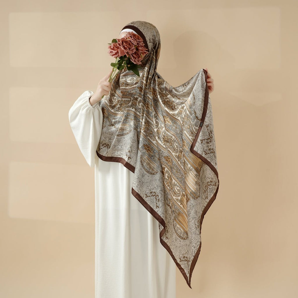 Bohemian Paisley Print Soft Scarf – Lightweight Long Shawl & Modest Hijab (MH106)
