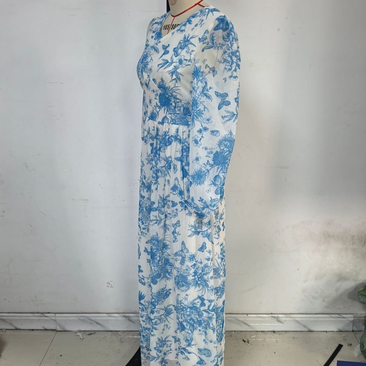 Botanical Print Maxi Dress (MS392)