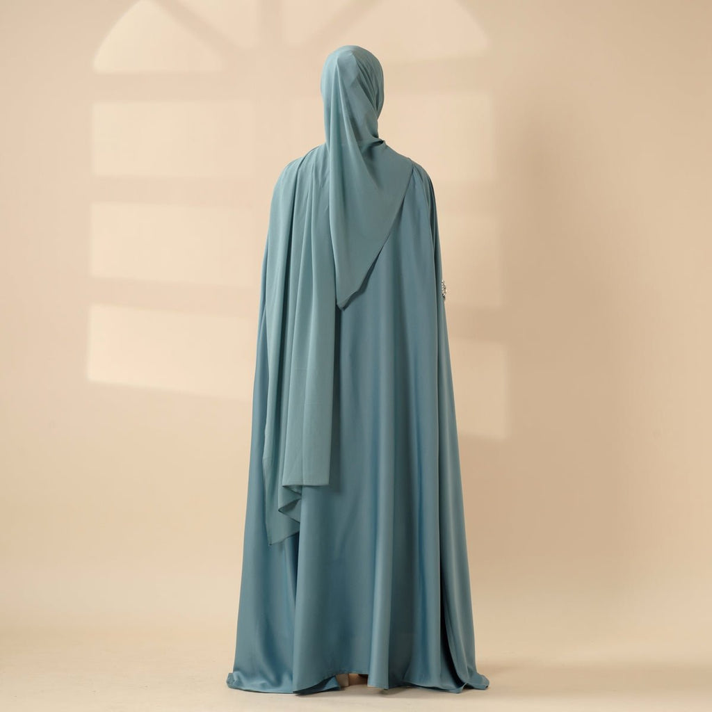 Cape Abaya, Haute Couture Heavy Rhinestone Abaya (MOA067)
