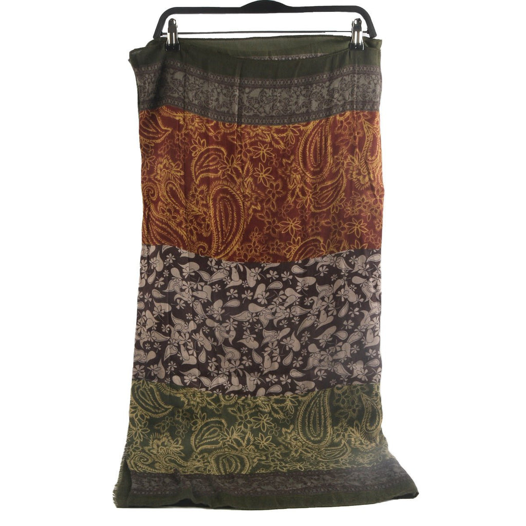 Cashmere-Feel Paisley Print Hijab Scarf | 180x85cm Fringe Edge Shawl with Traditional Motifs(MH150)