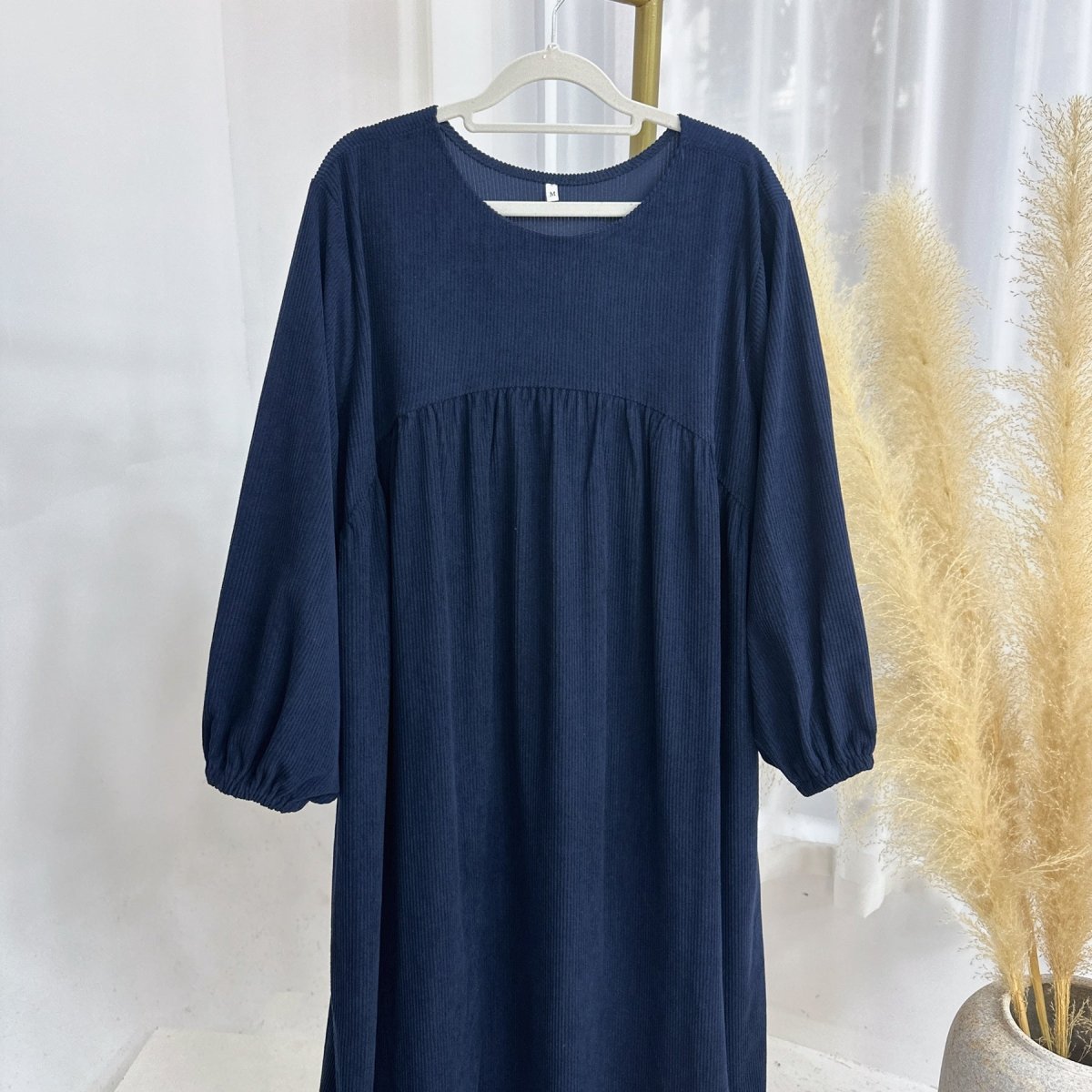 Corduroy Swing Loose Abaya | Corduroy Casual Abaya (MA117)