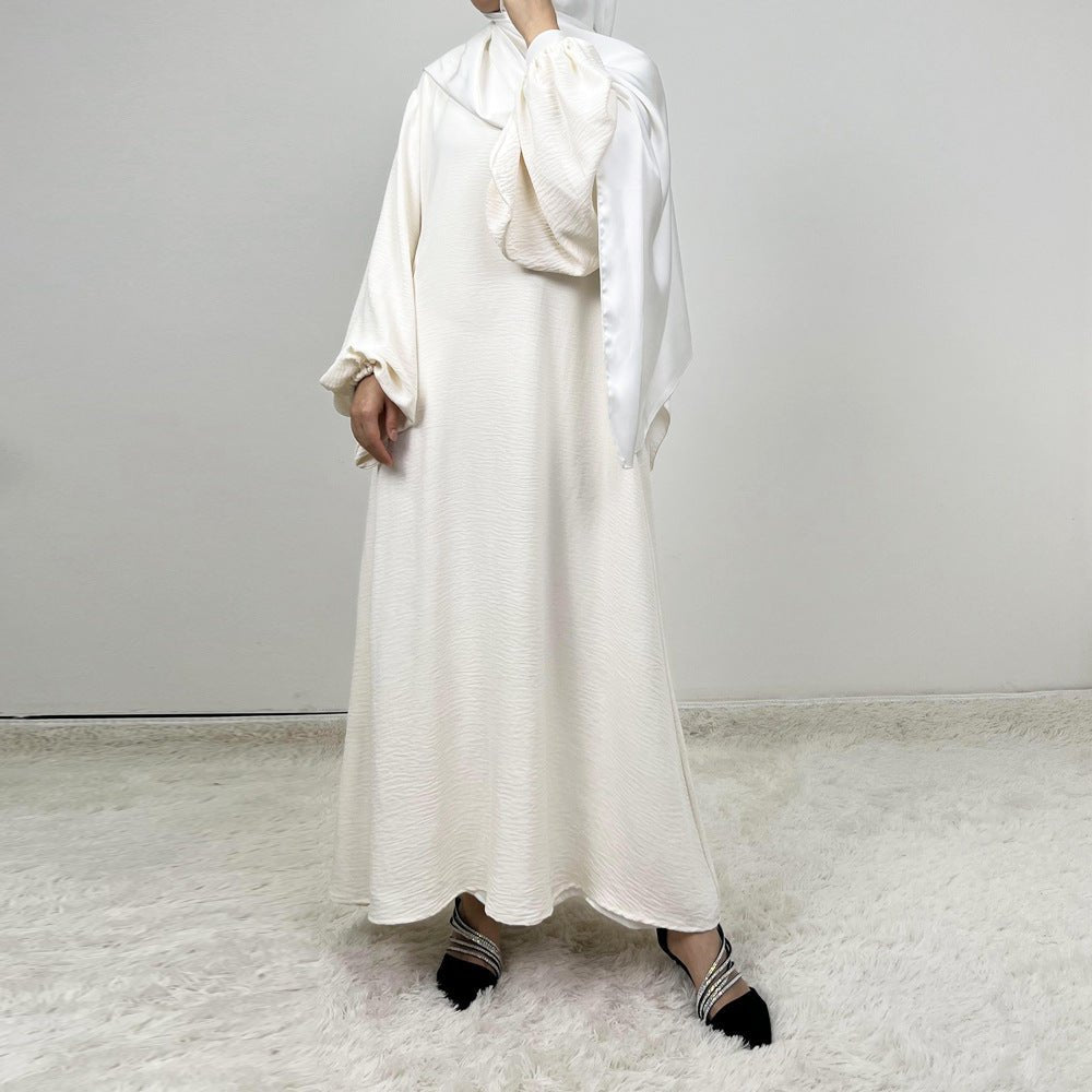 Abaya With Lantern Sleeves Made Of Crepe Material (MA124)