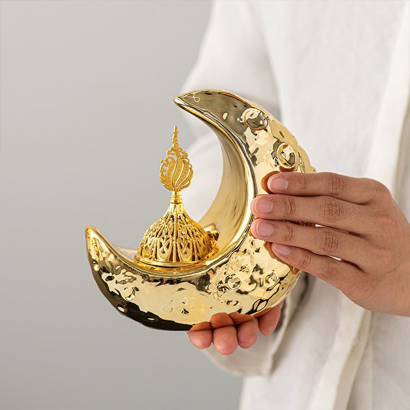 Crescent Ceramic Desktop Incense Burner (MAC400)