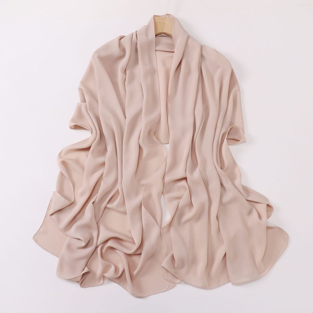 Crinkle-Resistant Long Hijab Silk-Like Hijab (MH154)