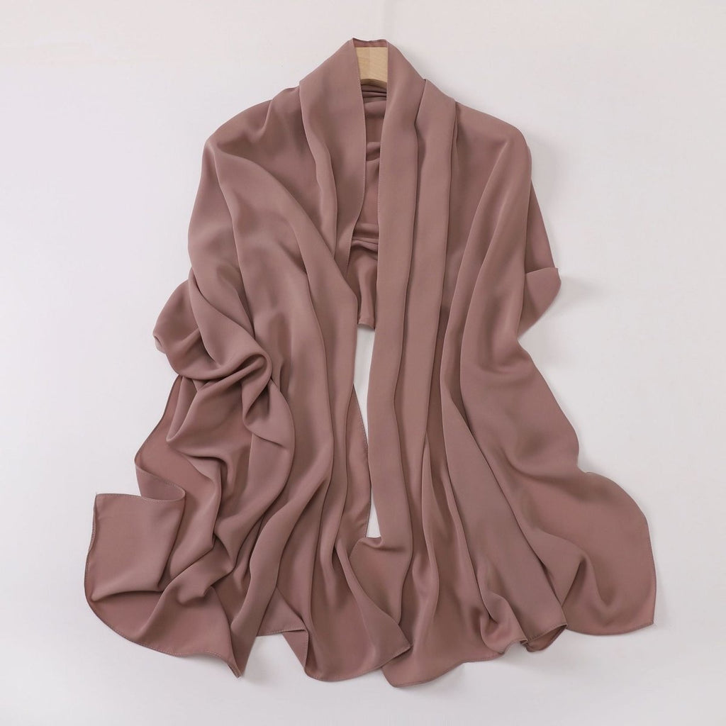 Crinkle-Resistant Long Hijab Silk-Like Hijab (MH154)