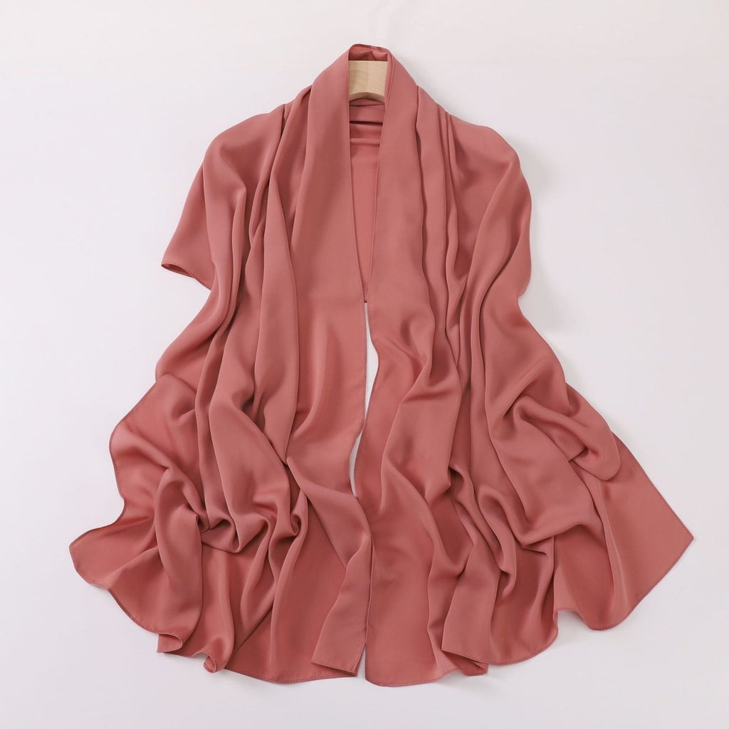 Crinkle-Resistant Long Hijab Silk-Like Hijab (MH154)