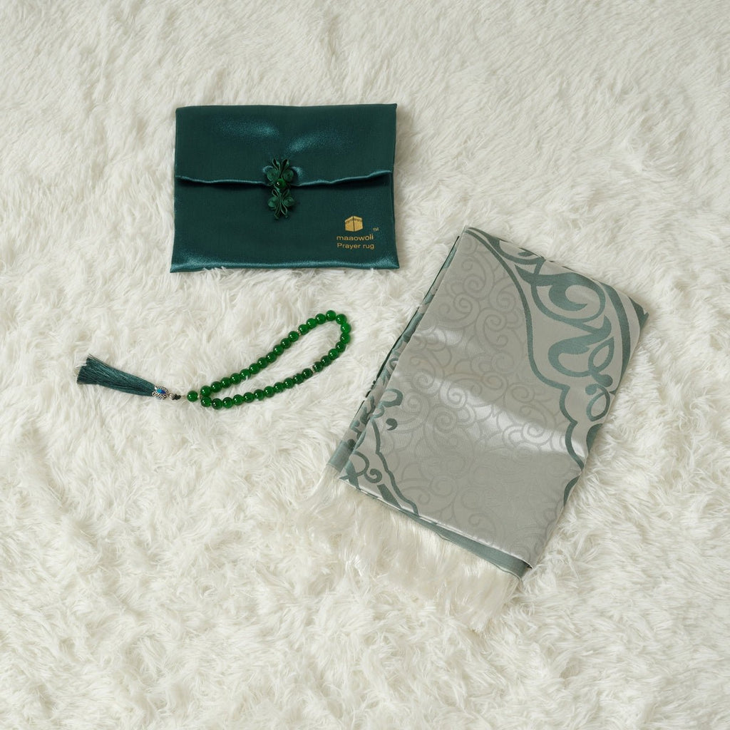 Eco-Friendly elegant Prayer Mat & Tasbeeh sets(MR066)