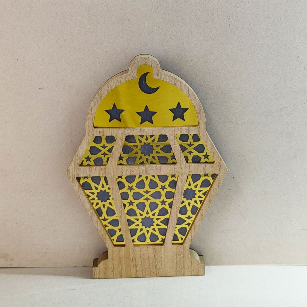 Eid Wooden LED Decorative Desktop Ornaments (MAC395)