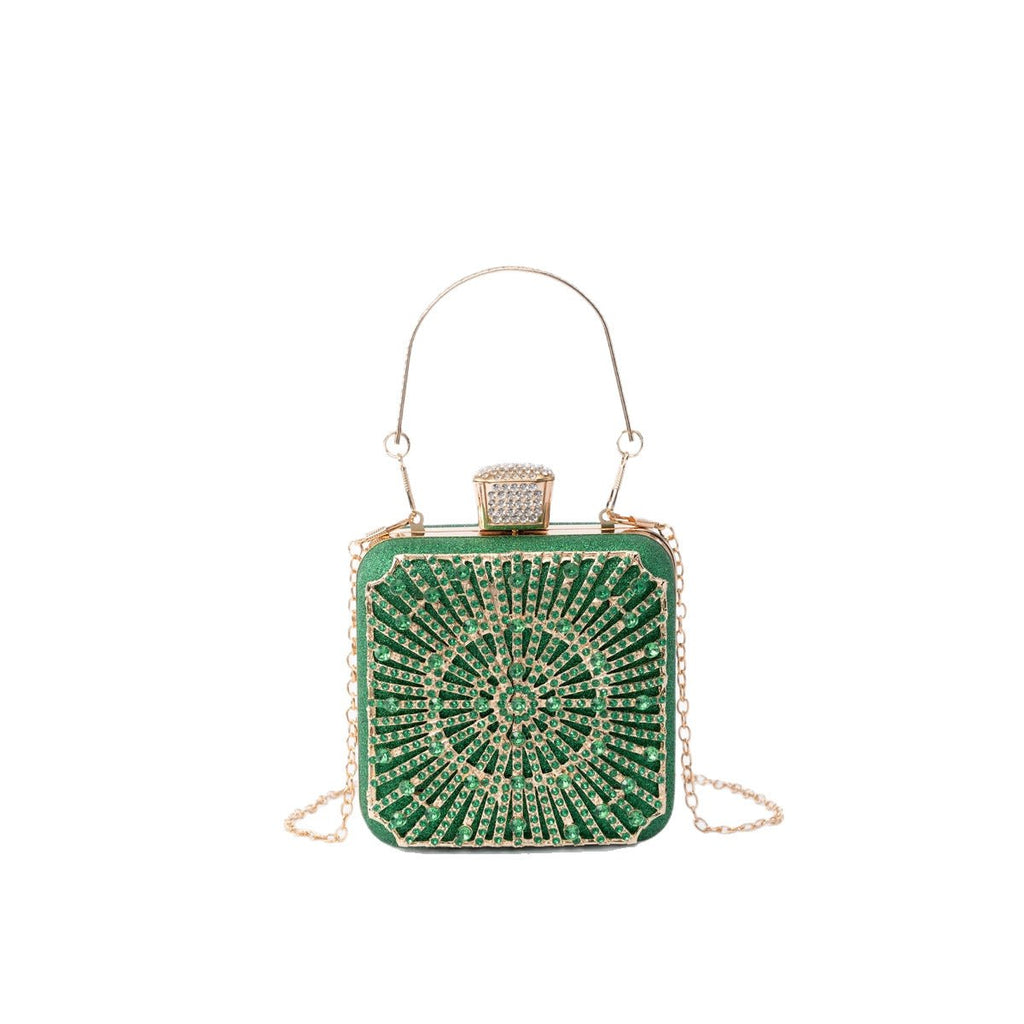 Elegance Brilliant Diamond Bag - Handcrafted Evening Box Bag for Soirées & Weddings (MAC269)
