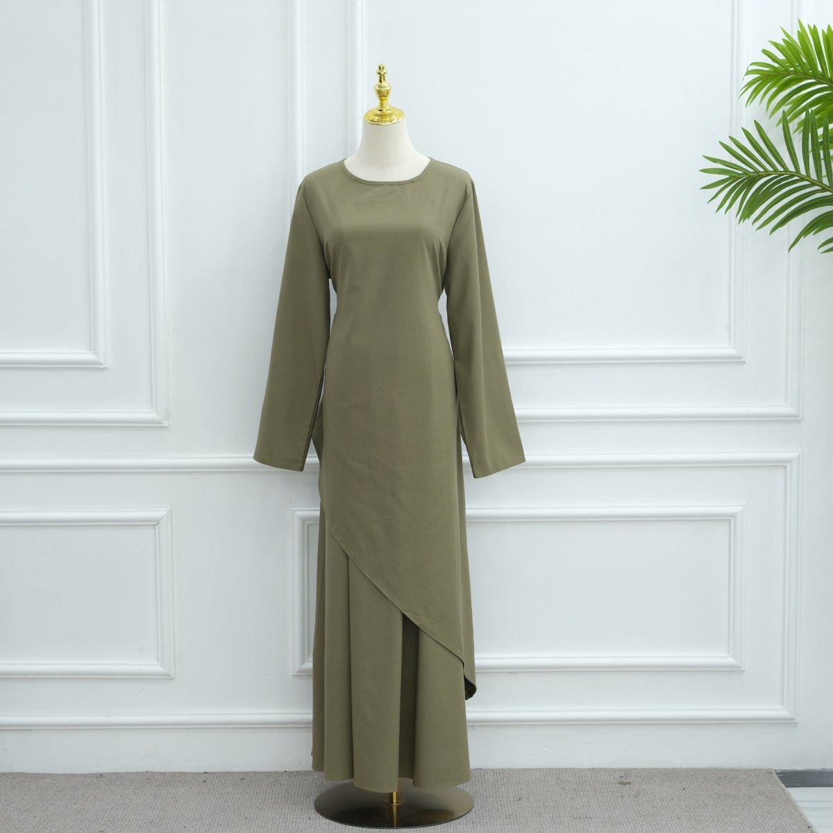 Asymmetric Tunic Top & Maxi Skirt Set | Modest Two-Piece Outfit (MS184)