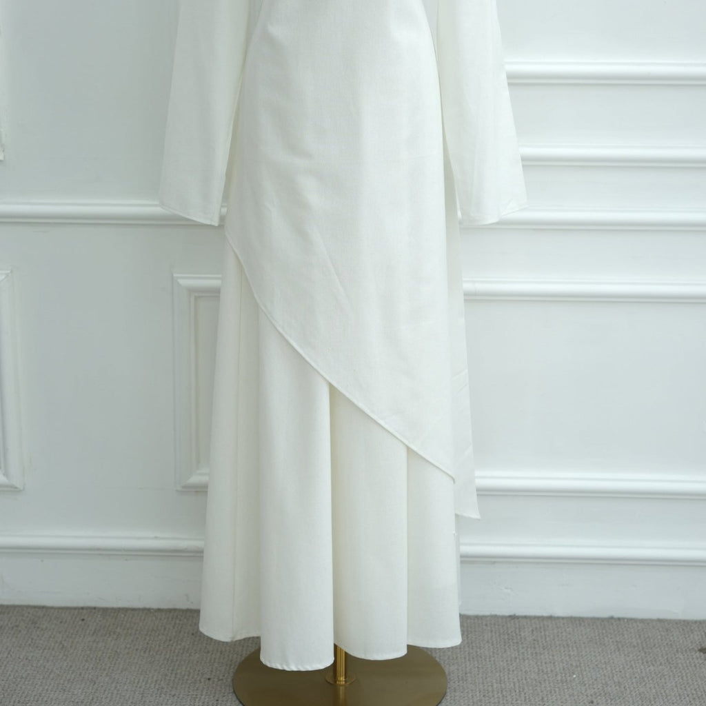 Asymmetric Tunic Top & Maxi Skirt Set | Modest Two-Piece Outfit (MS184)