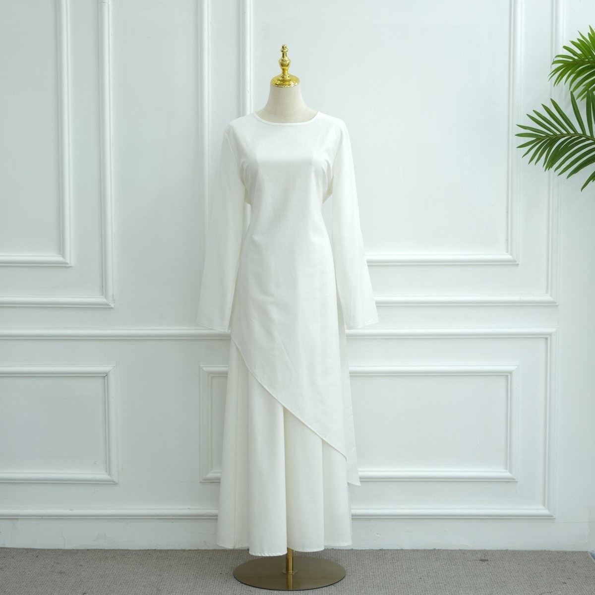 Asymmetric Tunic Top & Maxi Skirt Set | Modest Two-Piece Outfit (MS184)