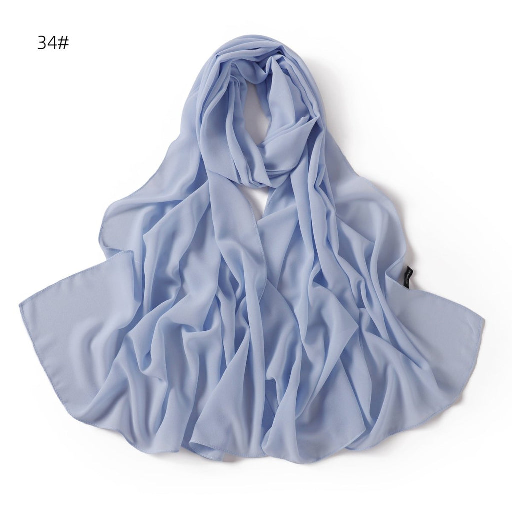 Elegant Chiffon Hijab Scarf - Refined Structure for Modest Wear (MH127)