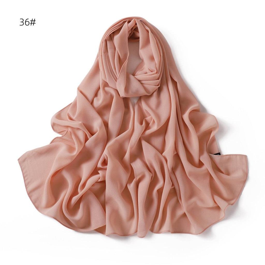 Elegant Chiffon Hijab Scarf - Refined Structure for Modest Wear (MH127)
