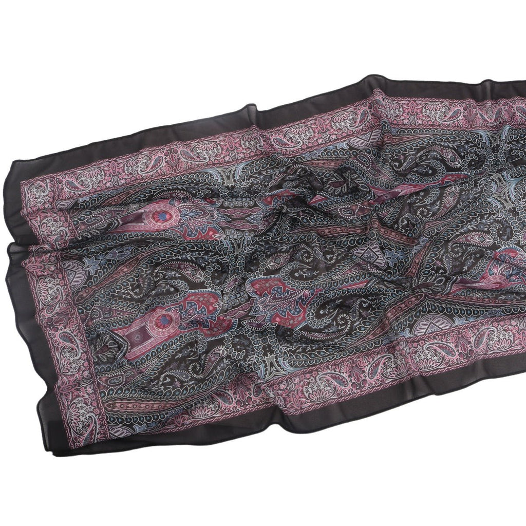 Elegant Printed Chiffon Hijab Scarf Bohemian Style Breathable Sun Protection Wrap (MH136)