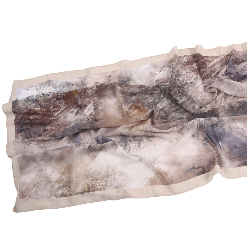 Elegant Printed Chiffon Hijab Scarf Bohemian Style Breathable Sun Protection Wrap (MH136)
