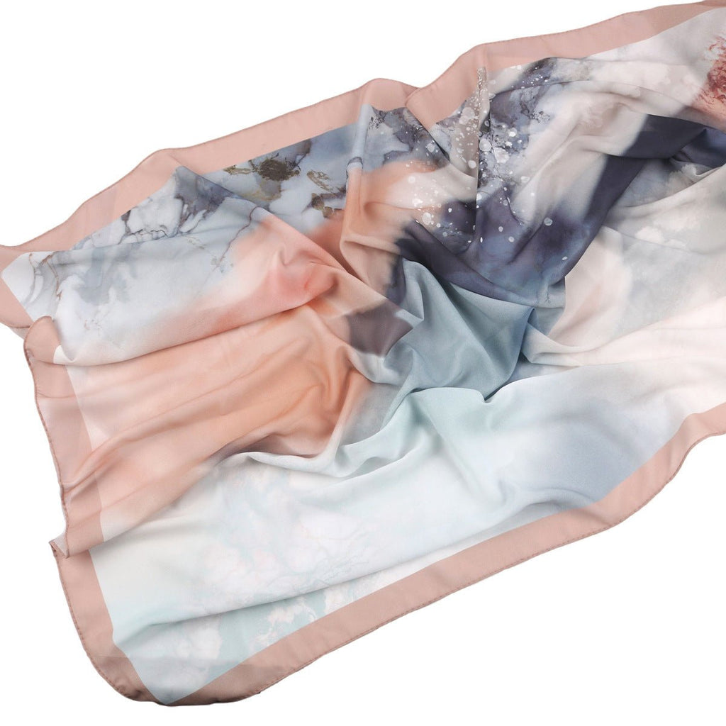 Elegant Printed Chiffon Hijab Scarf Bohemian Style Breathable Sun Protection Wrap (MH136)