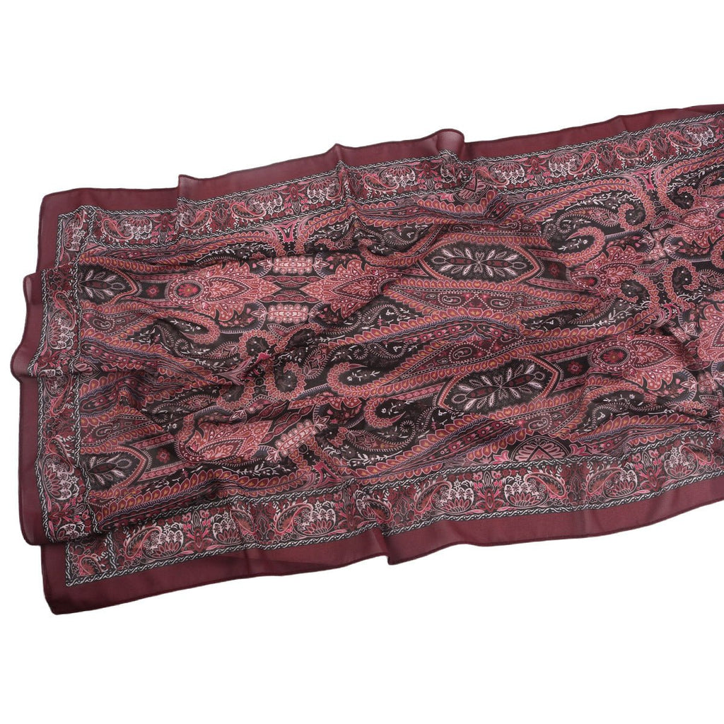 Elegant Printed Chiffon Hijab Scarf Bohemian Style Breathable Sun Protection Wrap (MH136)