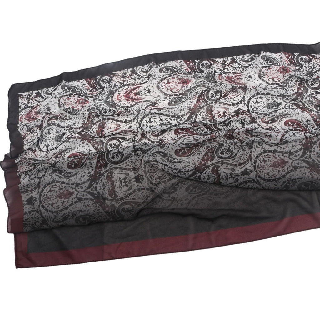 Elegant Printed Chiffon Hijab Scarf Bohemian Style Breathable Sun Protection Wrap (MH136)