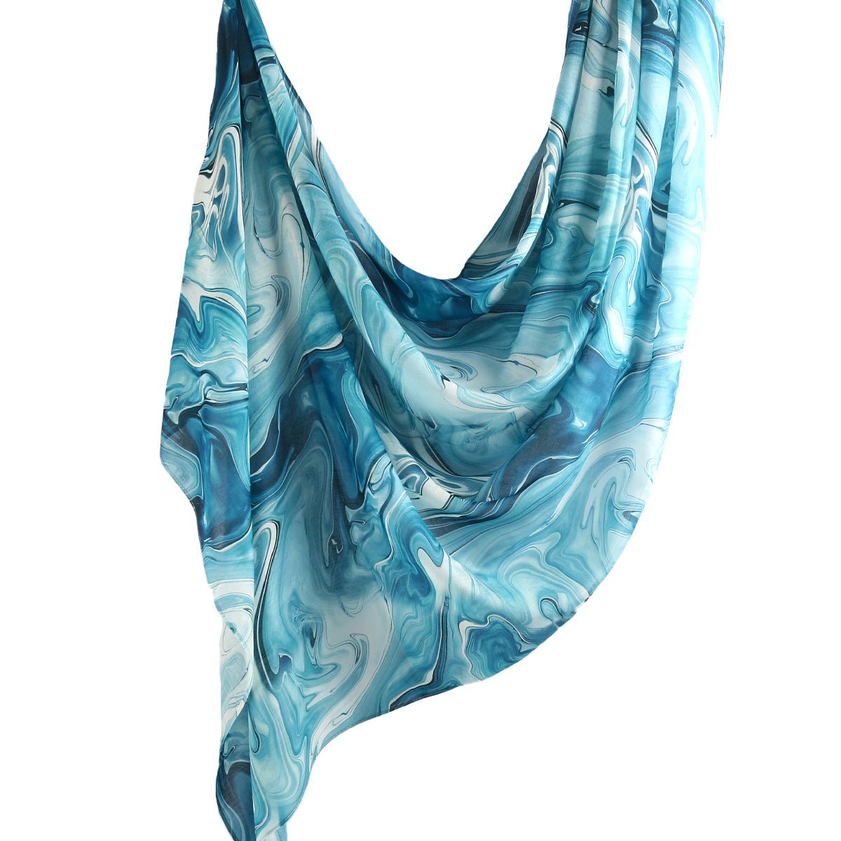 Elegant Watercolor Marble Print Headscarf Hijab (MH178)
