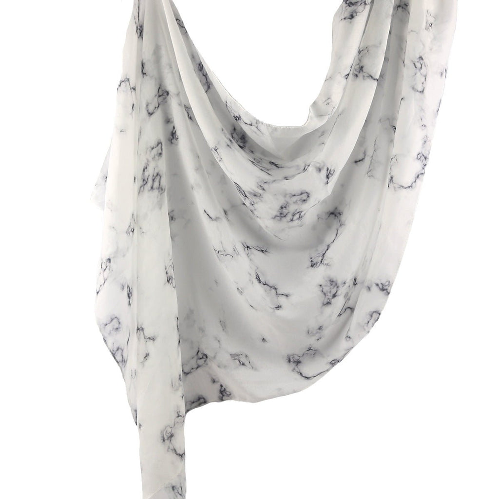 Elegant Watercolor Marble Print Headscarf Hijab (MH178)
