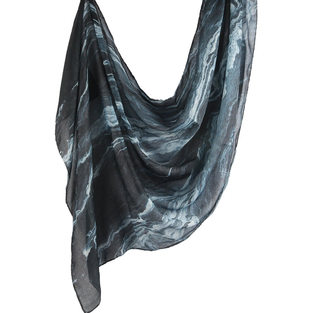 Elegant Watercolor Marble Print Headscarf Hijab (MH178)