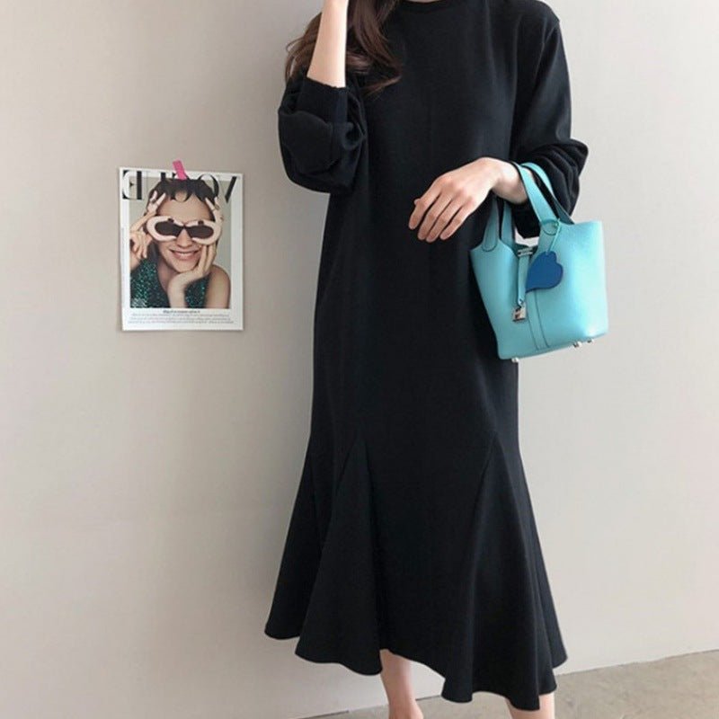 Fleece-Lined Sweatshirt Mermaid Dress(MS193)