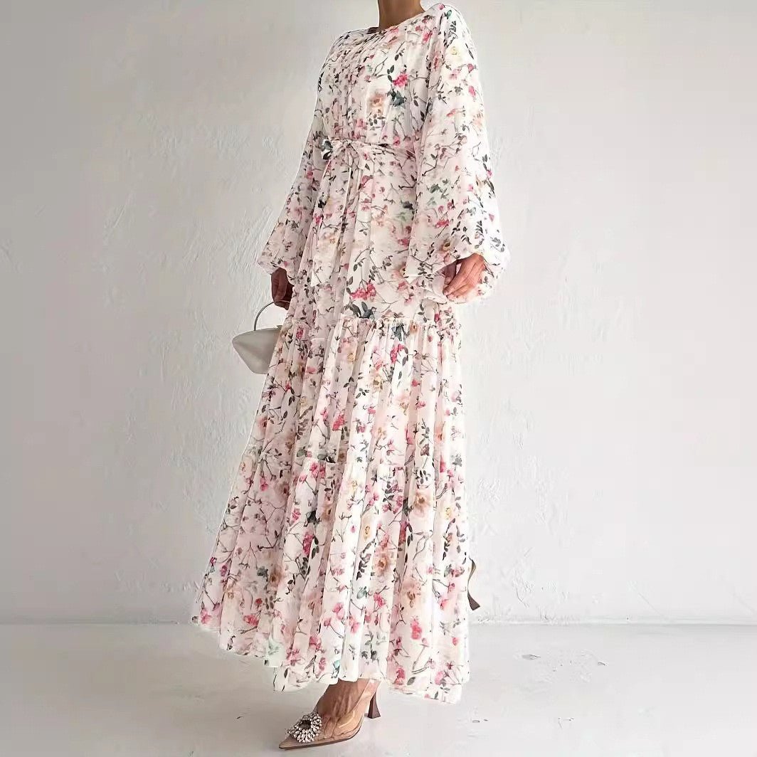 Floral Chiffon Dress(MA408)