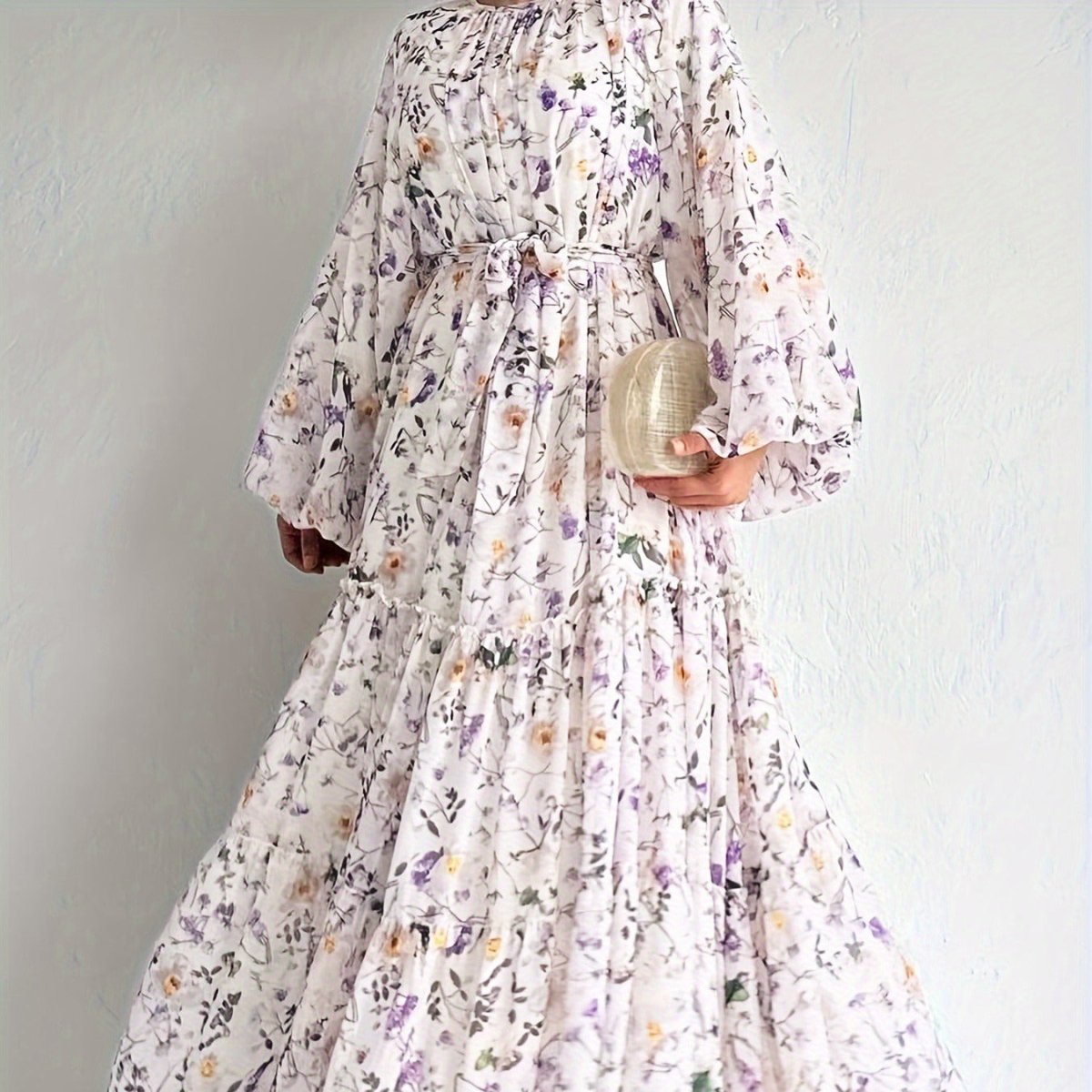 Floral Chiffon Dress(MA408)