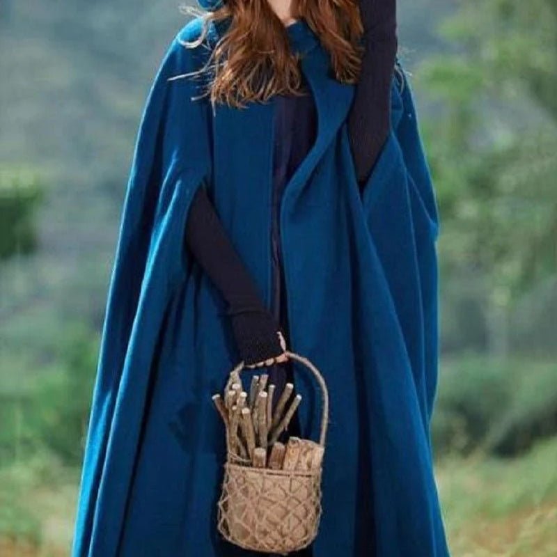 Hooded Shawl Extended Cape Coat | Versatile 5-Color Hooded Shawl Poncho (MOA088)