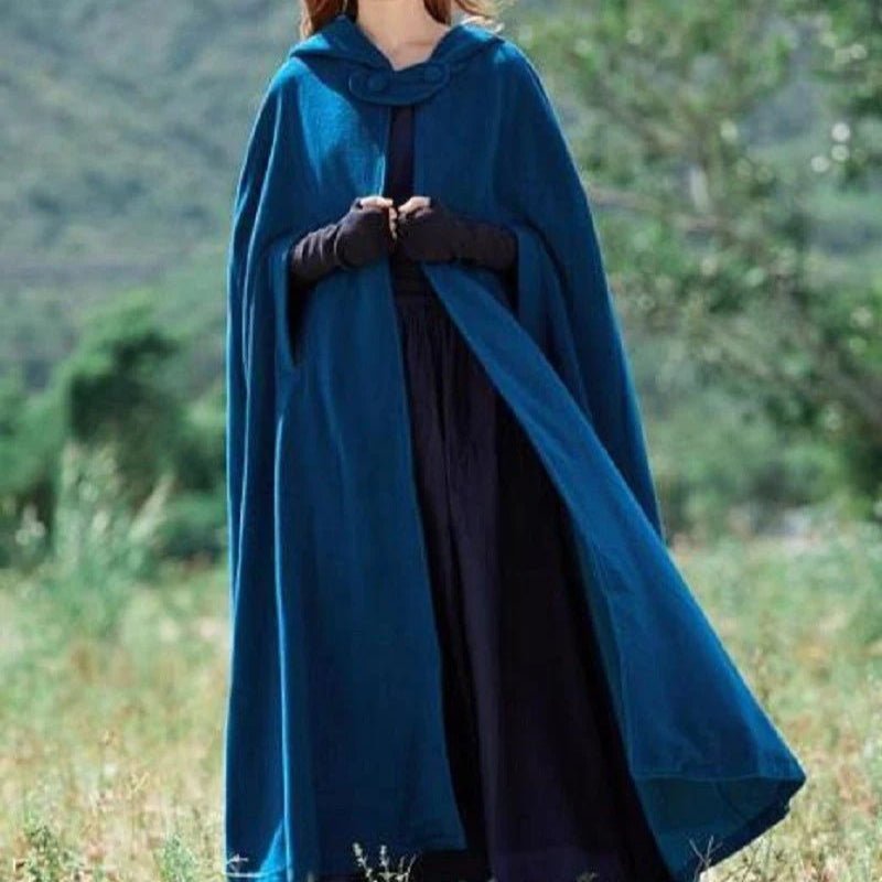 Hooded Shawl Extended Cape Coat | Versatile 5-Color Hooded Shawl Poncho (MOA088)