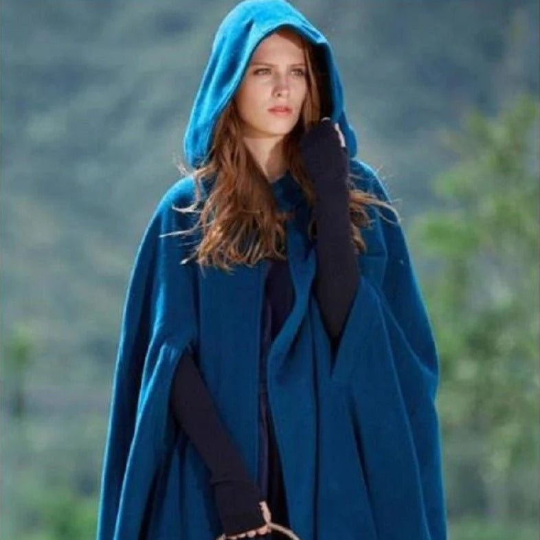 Hooded Shawl Extended Cape Coat | Versatile 5-Color Hooded Shawl Poncho (MOA088)