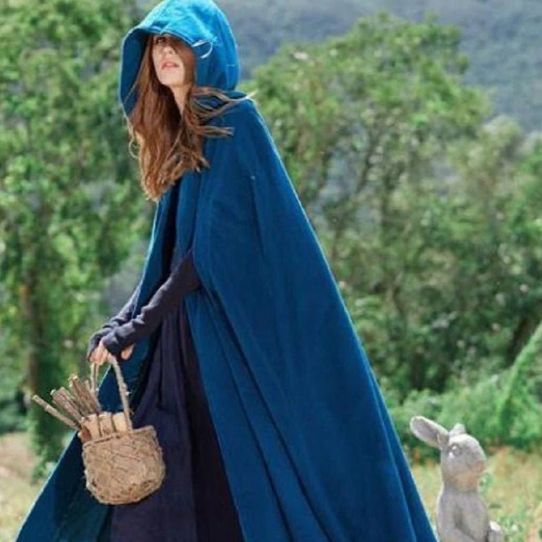 Hooded Shawl Extended Cape Coat | Versatile 5-Color Hooded Shawl Poncho (MOA088)