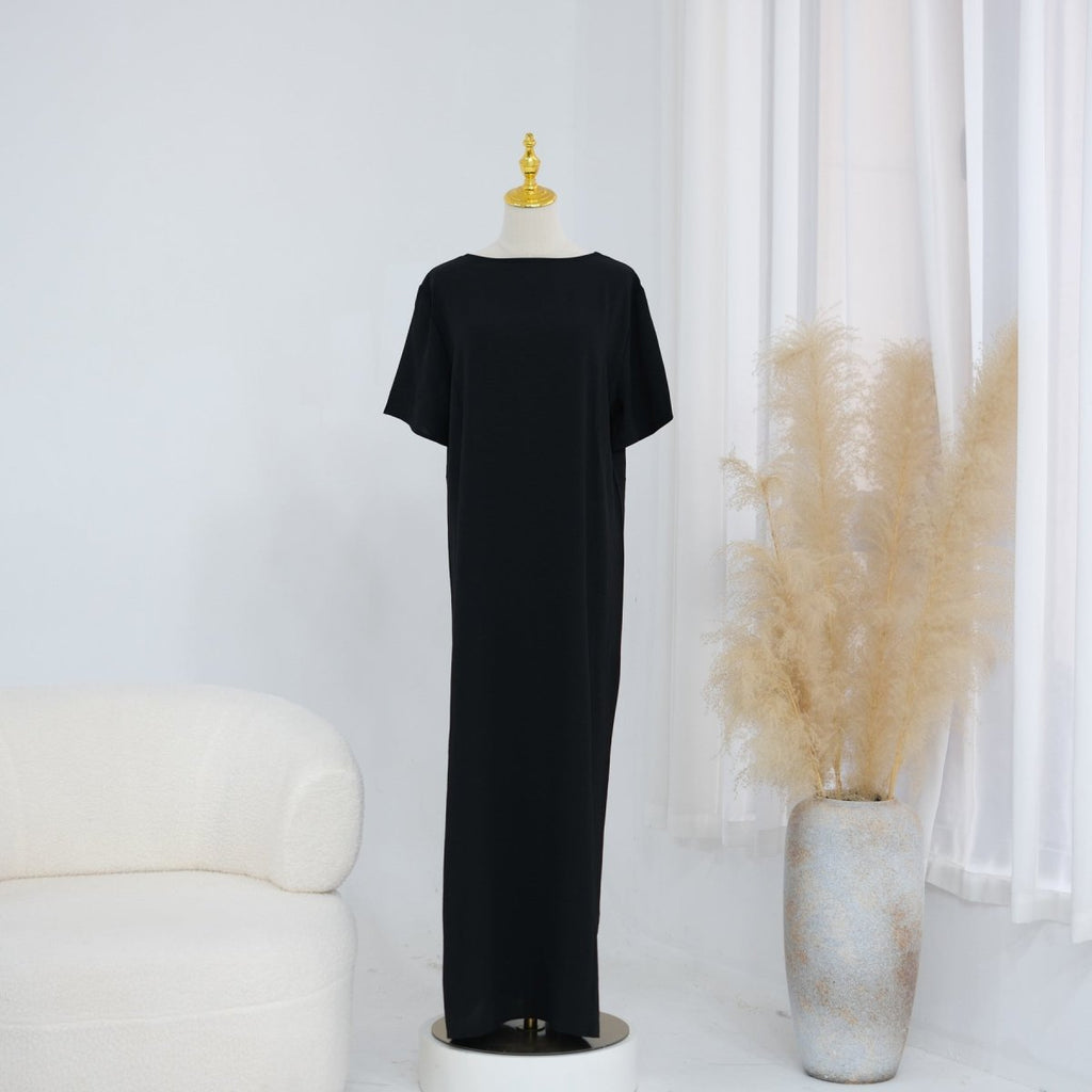 Ice Silk Crinkle Basic Dress(MA392)