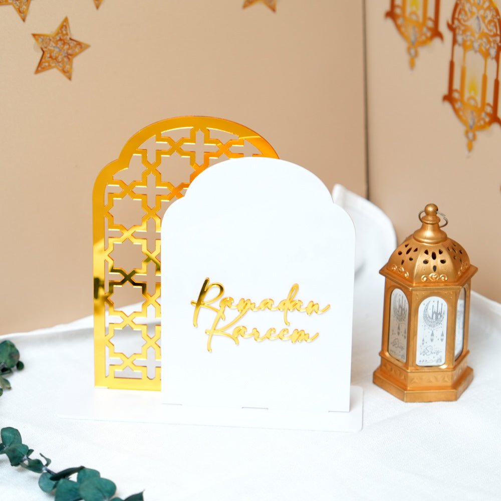 Islamic Hollow Pattern Acrylic Tabletop Decor (MAC404)
